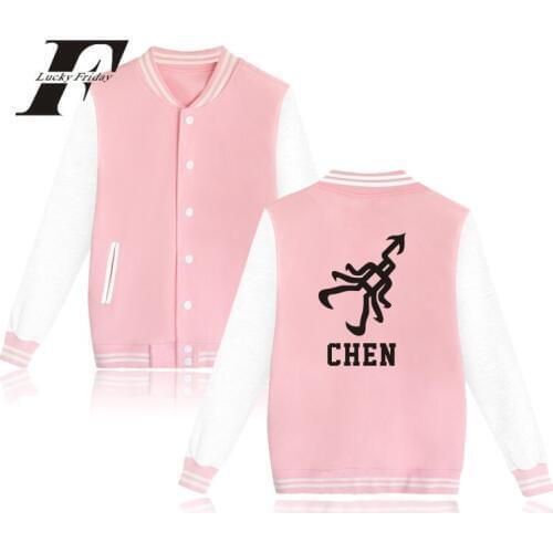 LUCKYFRIDAYF 2017 EXO Team Kpop Jacket Women/Men College Sweatshirts EXO Fans Kpop Album Hoodies Korea Hip Hop Jacket Clothes