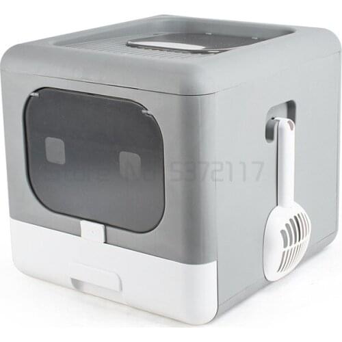 Small House Cat Sand Basin Supplies Semi-closed Cat Toilet Deodorant Cat Litter Box Excrement Basin