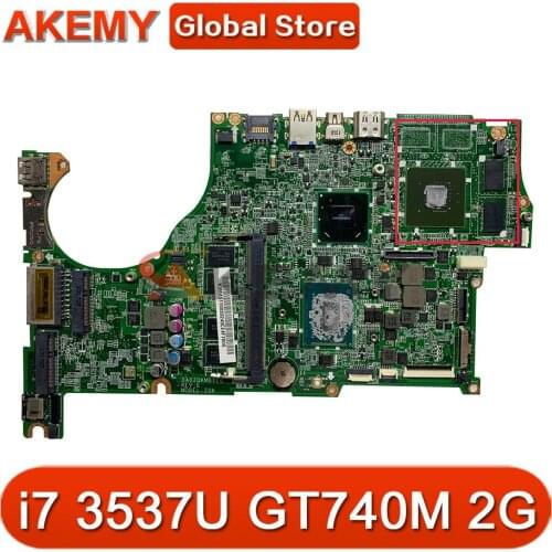 DA0ZQKMB8E0 For ACER V5-572G V5-572 V5-472G V5-472 Laptop motherboard CPU i7 3537U GPU GT750M 4GB RAM 4GB Test OK Mainboard