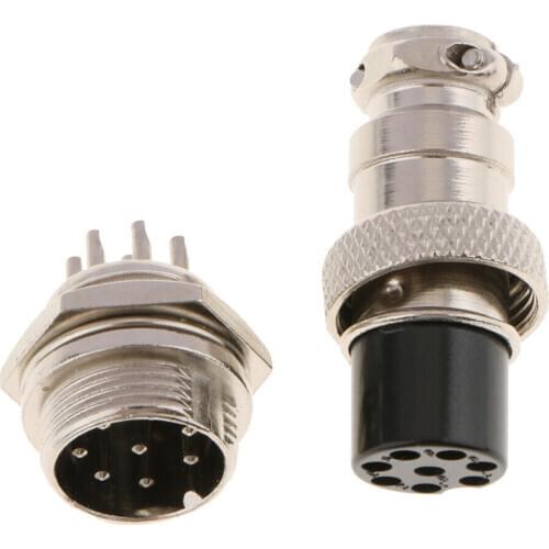 Metal Male Female Panel Connector GX16-8pins Aviation Plug Connector Sockets