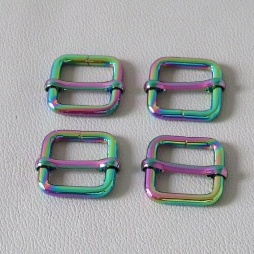 1Pcs 20mm Webbing Metal Buckle Adjuster Tri Glides For Bag Strap Belt Loop Hardware Dog Collar Backpack Clasp Handmade Accessory