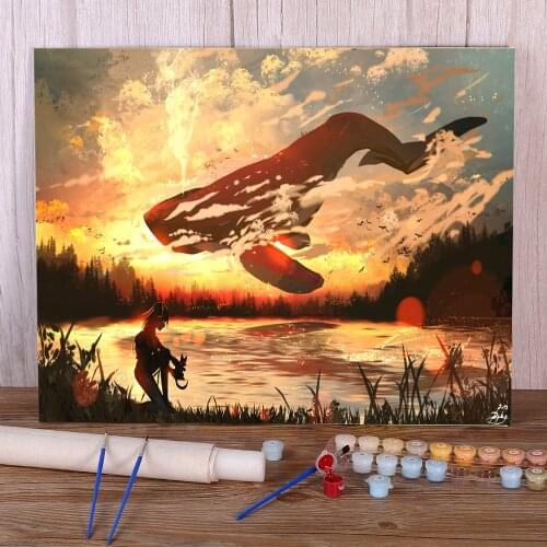 Test Scenery Adventure Paint By Numbers Complete Kit Acrylic Paints 50*70 Paiting By Numbers Handmade Adults Drawing