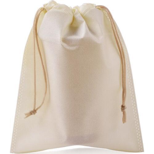 Wholesale Custom Logo Jewelry Disply Packaging Gift Bag 50pcs/Lot 40x50cm Beige Drawstring Fabric Non Woven Bag