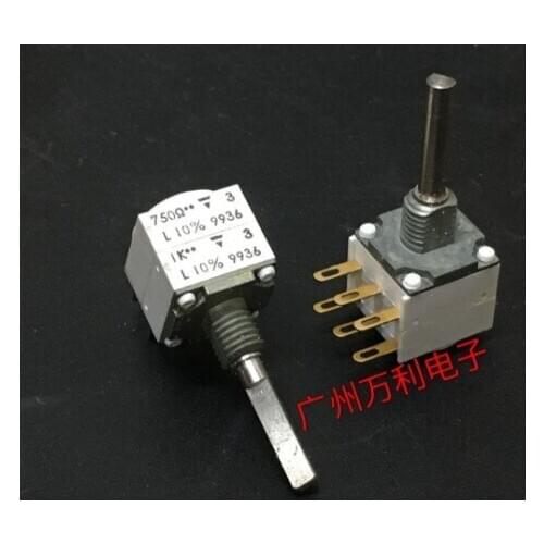 Original VISHAY Israel potentiometer back 750R front 1K double gold foot potentiometer switch shaft 22mm 6 feet white