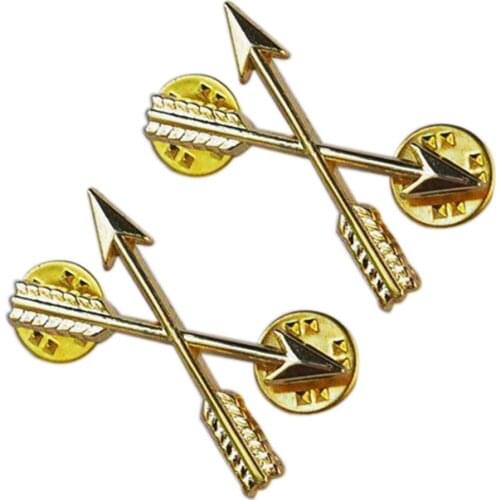 PAIR US MILITARY ARMY SPECIAL FORCES METAL LAPEL PIN INSIGNIA BADGE