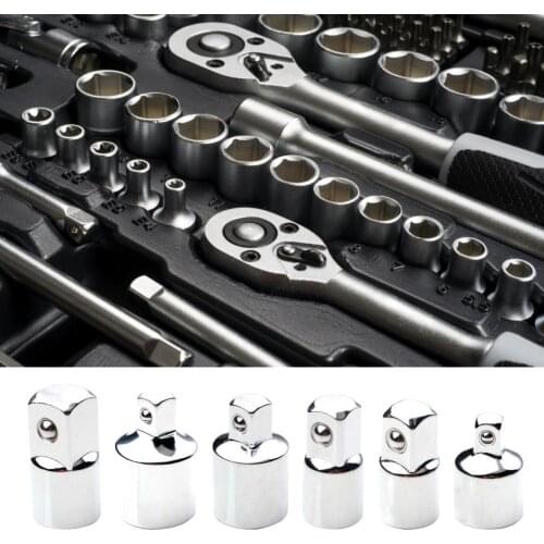 1/4" 3/8" 1/2" 3/4" Ratchet Wrench Adapter Chrome Steel Sleeve Adapter Drive Socket Converter Wrench-sleeve Joint Converter