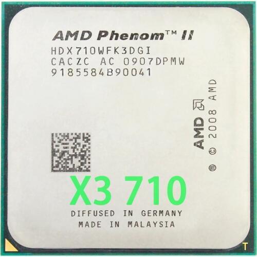AMD Phenom II X3 710 Triple-Core CPU Processor 2.6Ghz/ 6M/95W/2000GHz Socket am3 am2