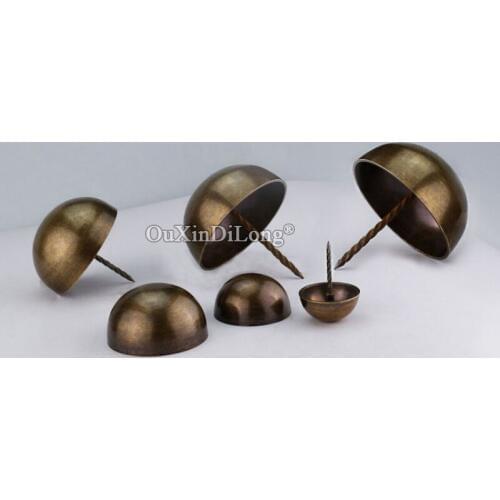 Retro Vintage 10PCS Antique Brass Decorative Upholstery Tacks Nails Screws Jewelry Gift Box Gate Door Decorative Nails Studs