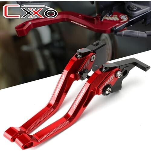 With logo 3D Rhombus Motorcycle Adjuster Short Brake Clutch Levers For HONDA CB500F CB 500F 2013 2014 2015 2016 2017 2018