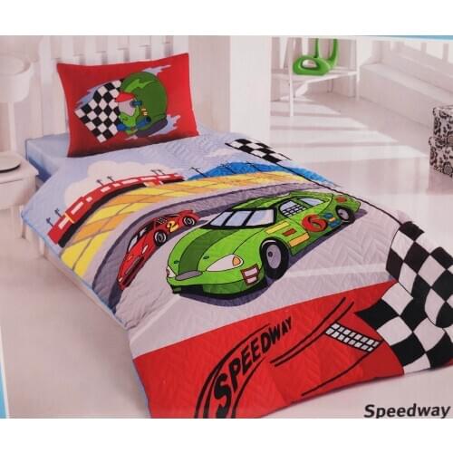 Taç Kristal Tek Kişilik Genç Çoçuk Kapitoneli Nevresim Takımı Pamuk Kaliteli Canlı Renkler Yatak Oda Seti