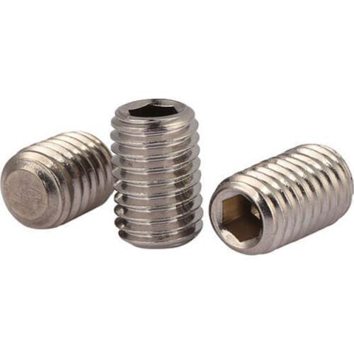 UNF 2#-56 4#-40 6#-32 8#-32 10-24 US Grub Screw, Flat Point Hex Socket/Allen Set Screws, Stainless Steel DIN913