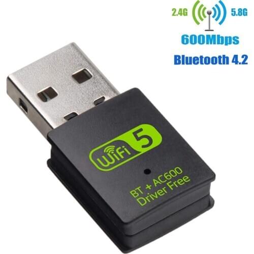 USB WiFi Bluetooth Adapter 150M/300M/600Mbps Dual Band Wireless External Receiver Mini Dongle for PC/Desktop/Laptop Accessories