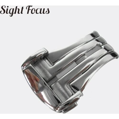 High Quality Deployment Clasp Silver 16mm 18mm 20mm Watch Band Leather Strap Deployant Buckle for Omega Folding Clasp Belt Logon