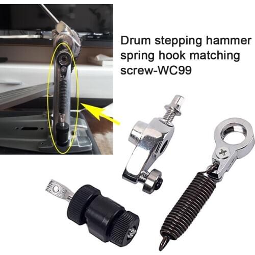 WC99 Drum Set Pedal Stepping Hammer Spring Hook Matching Screw Parts Accessories Replacement Drum Pedal Accessories