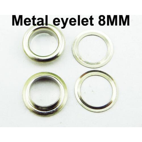 200PCS 8MM metal silver EYELET button sewing clothes accessory buttons decoration HAND BAG EYELETS ME-020g