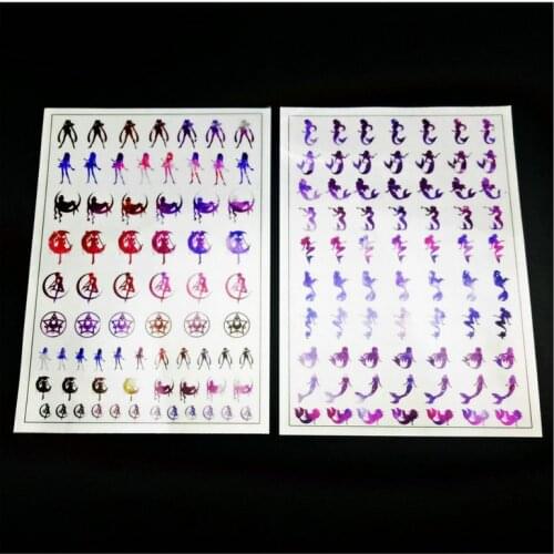 2pcs Kawaii Moon Girl Decoration Fillings Gradient Colorful Transparent Black Mermaid Resin Craft DIY Jewelry Inner Accessory