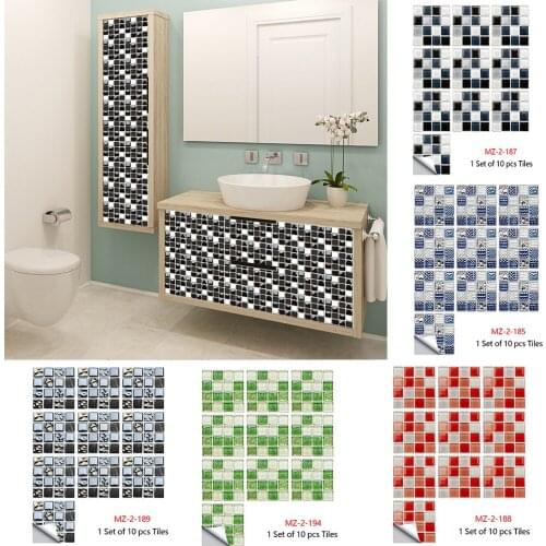 28 Styles For Choose Tiles Sticker Kitchen Bathroom Wardrobe Art Mural Home Decor Peel & Stick Crystal Hard Film PVC Wall Decals