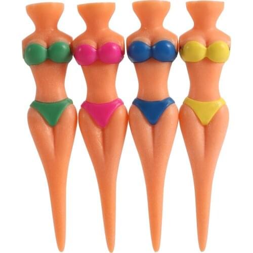 5 Pcs/Lot Plastic Golf Tees Clubs Tee Sexy Attractive Bikini Lady Model Women Divot Accessories Tools Gift
