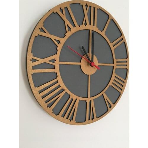 North Is Black Gold Circle Roman Decorative Wall Clock 30 Cm