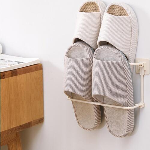Double-Layer Shoes Rack Shoe Storage Racks Organizer Wall Mount Slippers Hanging Shelf Slipper Rack Holder Shoes Organizer
