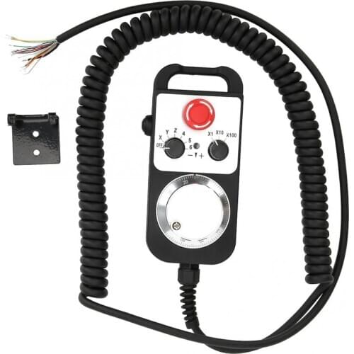 CNC Electronic Hand Wheel 6-Shaft with Emergency Stop Switch Center Pulse Generator CNC Handwheel