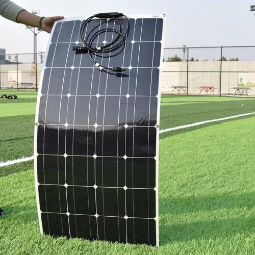 Flexible FolarPanel 100W 200W 300W PET Film Semi Monocrystalline Photovoltaic 12V Solar Panels