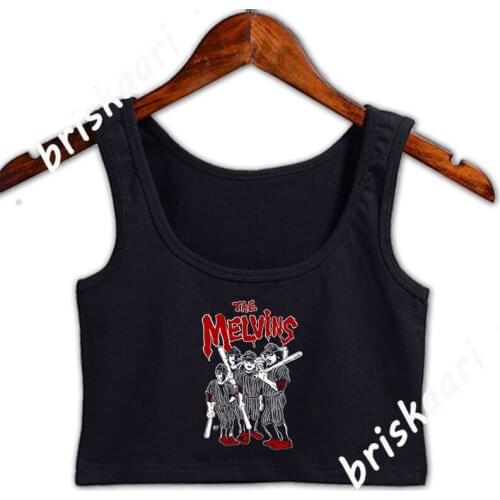 The Melvins Crop Top Solid Color Top Summer Interesting For Women Graphic Size S-4xl Sleeveless Female Vest