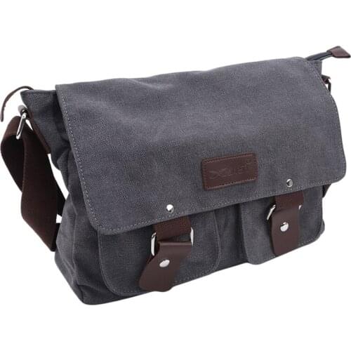 Men Travel Bag Canvas Casual Men Shoulder Crossbody Bags Good Qualtiy Outdoor Bags Mens Travel School Retro Zipper Shoulder Bag