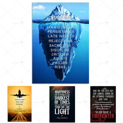 ArtSailing 1 panel painting art Success quote inspirational quotes Painting wall pictures iceburg motivational poster