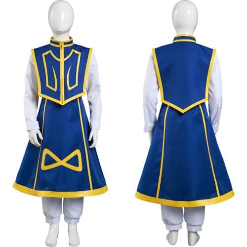 Hunter x Hunter Kurapika Cosplay Costume Kids Uniform Suit Tops Pants Cape Outfits Halloween Carnival Party Clothes