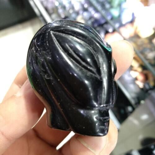Alien Quartz Skull Carved Stone Crystal Realistic