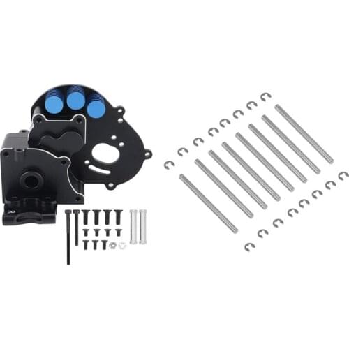Metal Transmission Case Gearbox Set With 8Pcs Suspension Pins 44Mm And-Clips,For 1/10 Traxxas 2WD Slash Rustler Bandit