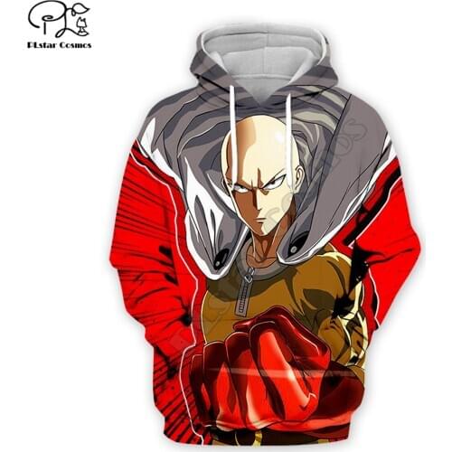 One Punch Man hoodies 3D printed Sweatshirt Hoodie Harajuku Autumn Streetwear women men Casual Tracksuit dropship