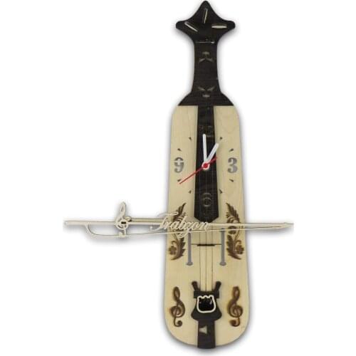 Musical Decorative Wall Clock Modern Design for Living Room Decoration Home Decor Dark Brown