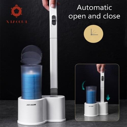 XiaoGui Disposable Toilet Brush Set Home Wash Toilet Cleaner Toilet Artifact Bathroom Accessories Wall Hang