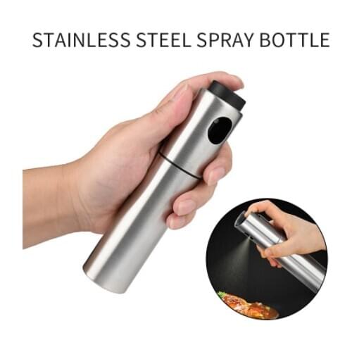 Olive Oil Vinegar Sprayer Oil Spray Bottle Pump Stainless Steel Oil Dispenser Seasoning Kettle BBQ Kitchen Tool