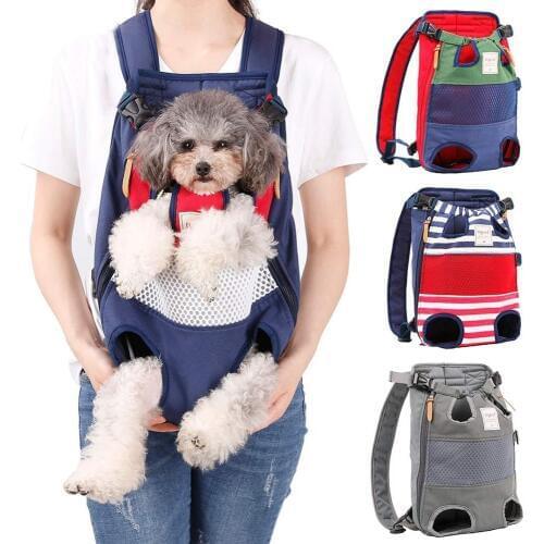 Cat Dog Carrier Front Backpack Hands-Free Adjustable Breathable Airline Approved Travel Bag for Walking Bike Motorcycle Outdoor