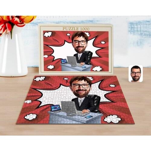 Personalized Men 'S General Manager Caricature of 1000 Piece Professional Puzzle-1