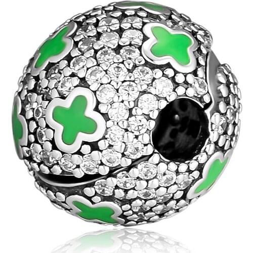 Fits Pandora Charms Bracelets Pale Cosmic Stars Clip Beads 100% 925 Sterling-Silver-Jewelry Free Shipping