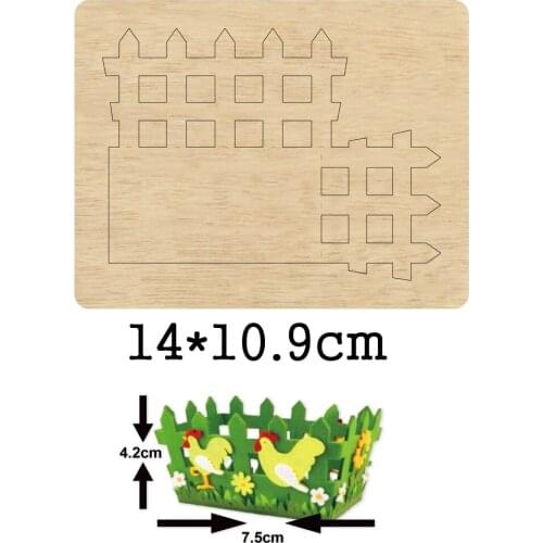 Fence Flower Basket Wood Cutting Dies For Leather Cloth Paper Crafts Wooden Die Fit Common Die Cutting Machines on the Market