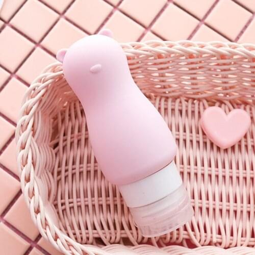 90ml Empty Cute Silicone Refillable Bottle Travel Bottle Press for Lotion Shampoo Cream Gel Cosmetic Squeeze Lotion Containers