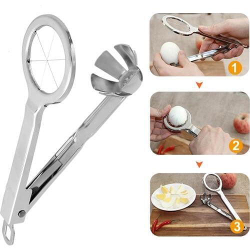 Stainless Steel Egg Slicer Wedger Knife Will Hard Boiled Egg 6 Partly Slicer