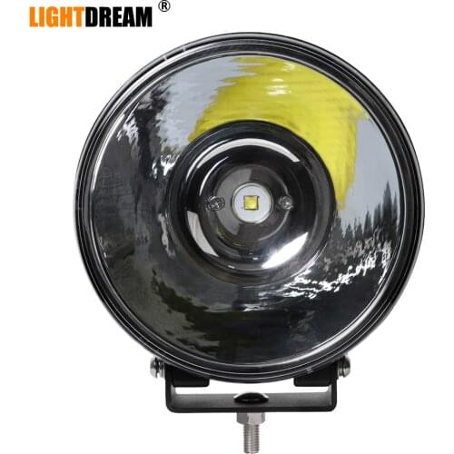 7" inch Round Led Driving Lamp 12V/24V Black Driving Beam Lamps 40W Spot Beam Lights 3800 Lumens