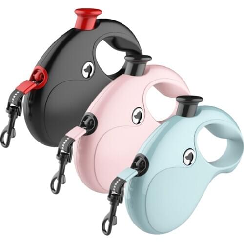 Retractable Dog Leash, 16ft/5m Reflective Leash for Small and Medium-Sized Dogs Up To 57lbs/26kg with One-Button Operation