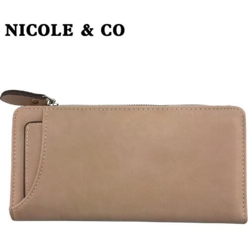 NICOLE & CO NEW Women Wallets PU Leather Long Style Card Holder Money Purse Female Fashion Bag id