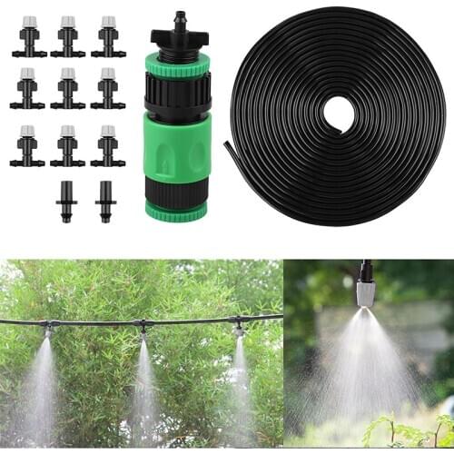 10m Cooling Irrigation System Kit,Self Watering Micro Sprinkler for Outdoor Greenhouse Garden