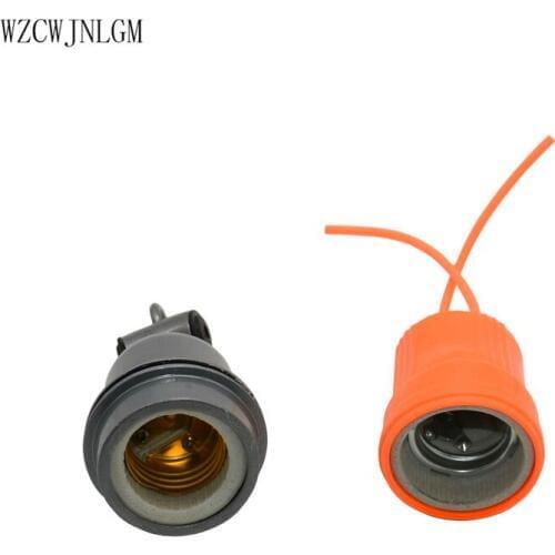 10pcs International Standard Ceramics E27 Lamp Cap Lighting Accessories Farm Heating Tee Suspension Spiral Electric Light Socket