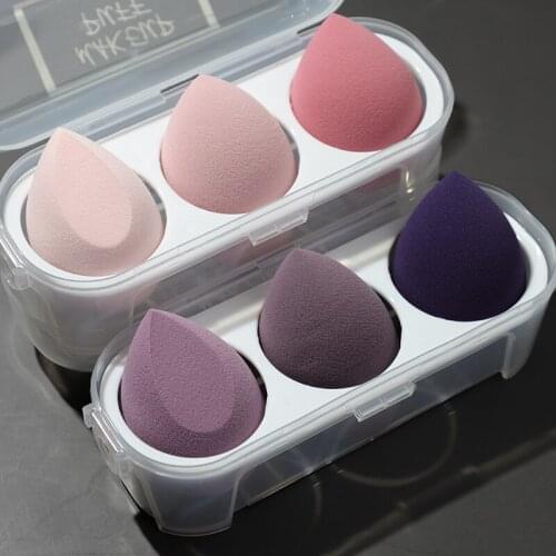 3Pieces Makeup Sponge Puff Beauty Egg Face Foundation Powder Cream Sponges Cosmetics Puff Powder Puff Makeup Beauty Tool