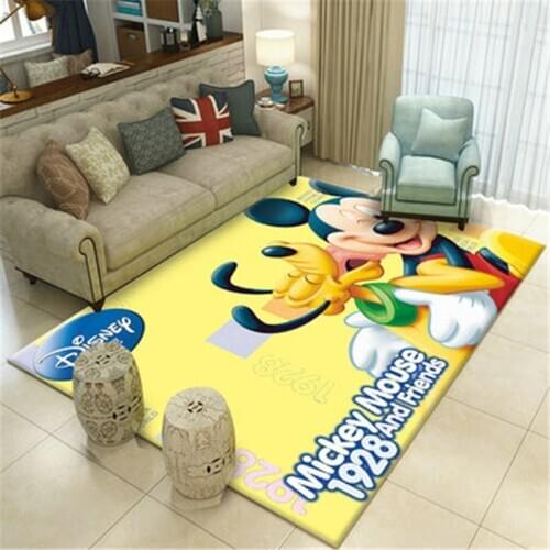 80x160CM Disney Mickey Baby Play Mat Washable Non-slip Bedroom Living Room Rugs Waterproof Modern Carpet Children Floor Pads
