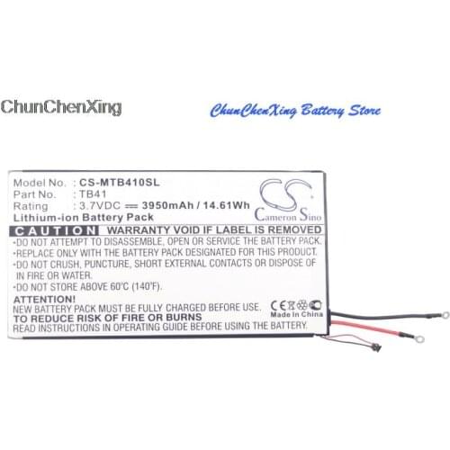 Cameron Sino 3950mAh Battery SNN5900, SNN5900A, TB41 for Motorola Droid XYBoard 10.1, MZ609, Xoom 2 Media Edition